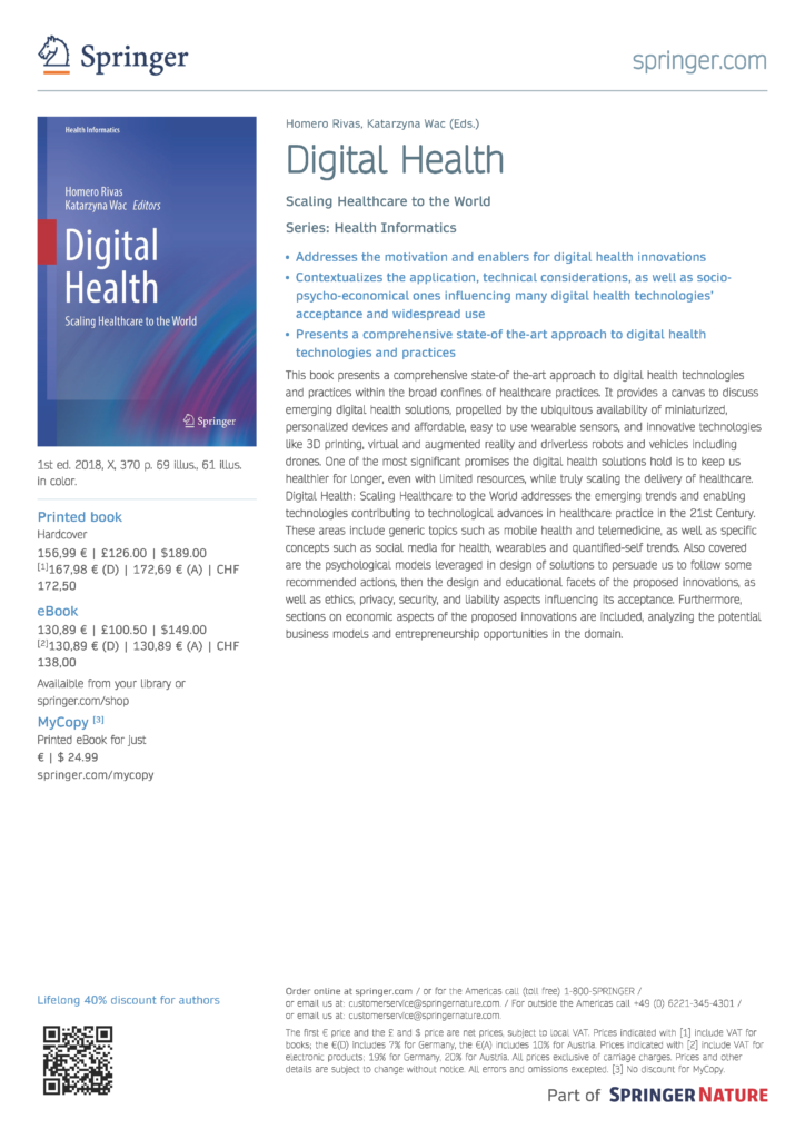 Jan 2018 Digital Health Book QoL Technologies Lab